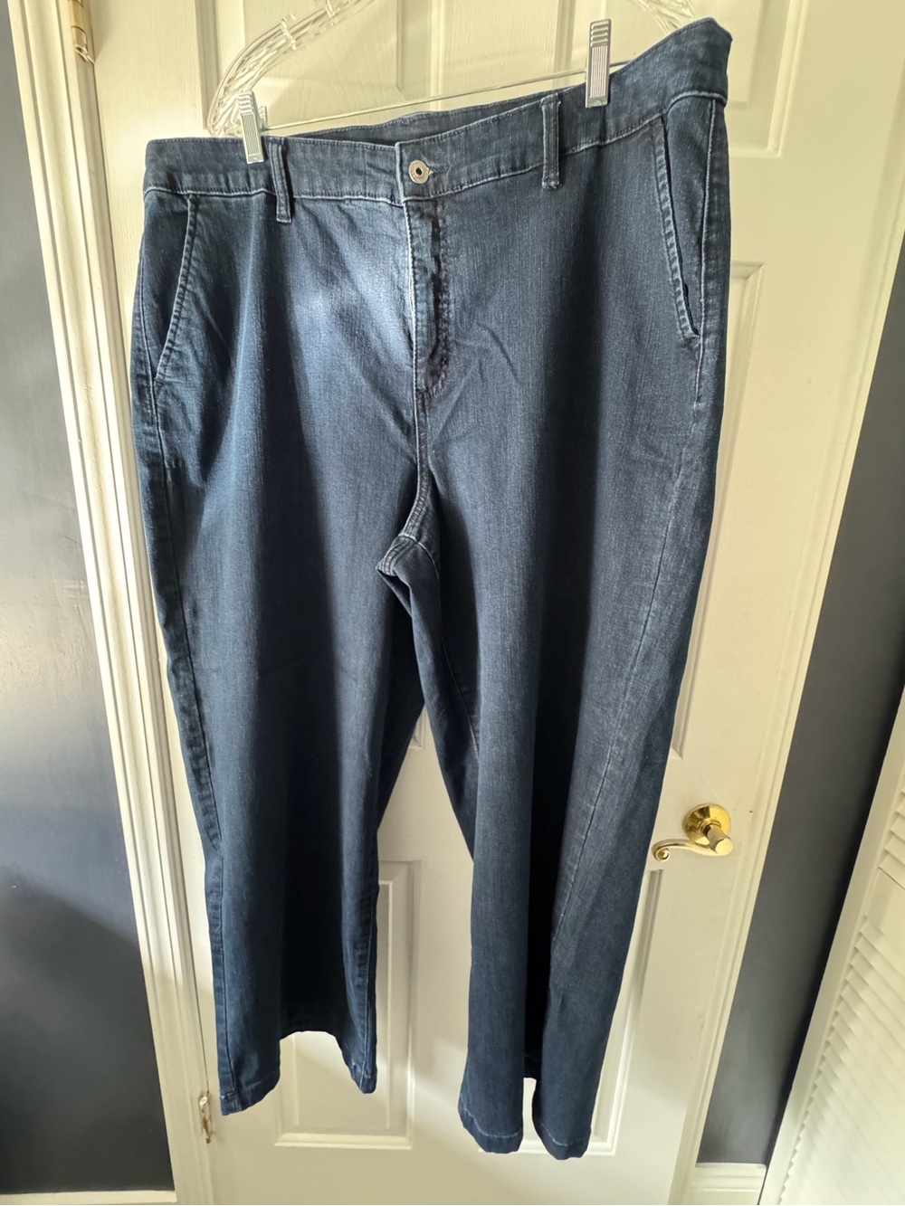Style & Co. Women's Wide Leg Pants in Dark Denim Blue